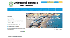 Desktop Screenshot of fac-sciences.univ-batna.dz